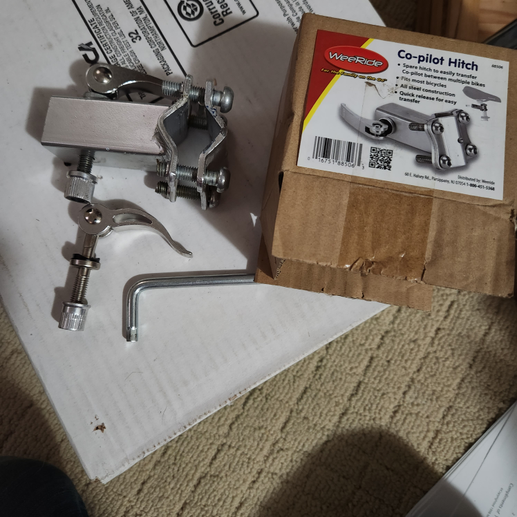 WeeRide Co-pilot Hitch Bike Attachment with extra bolt