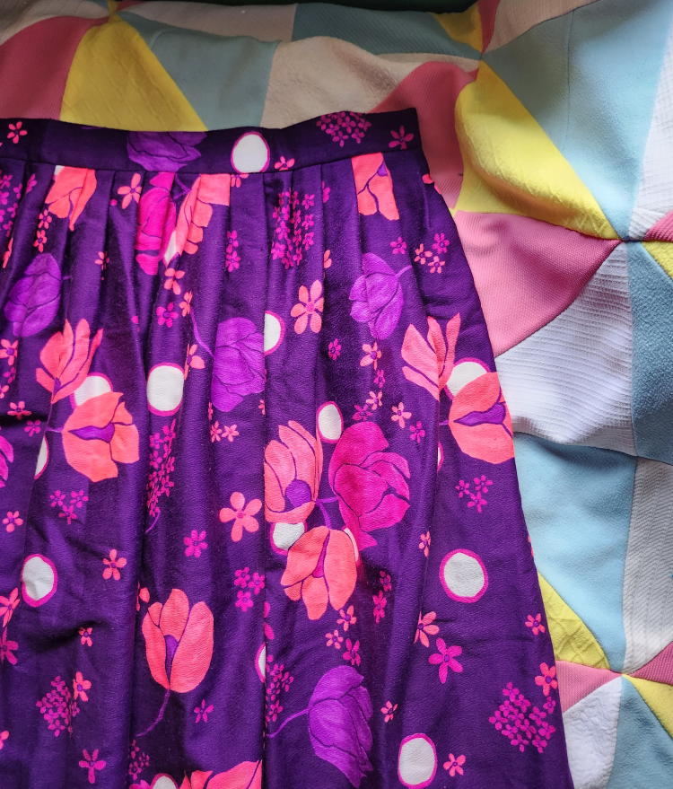 70s floral maxi skirt - photo 2