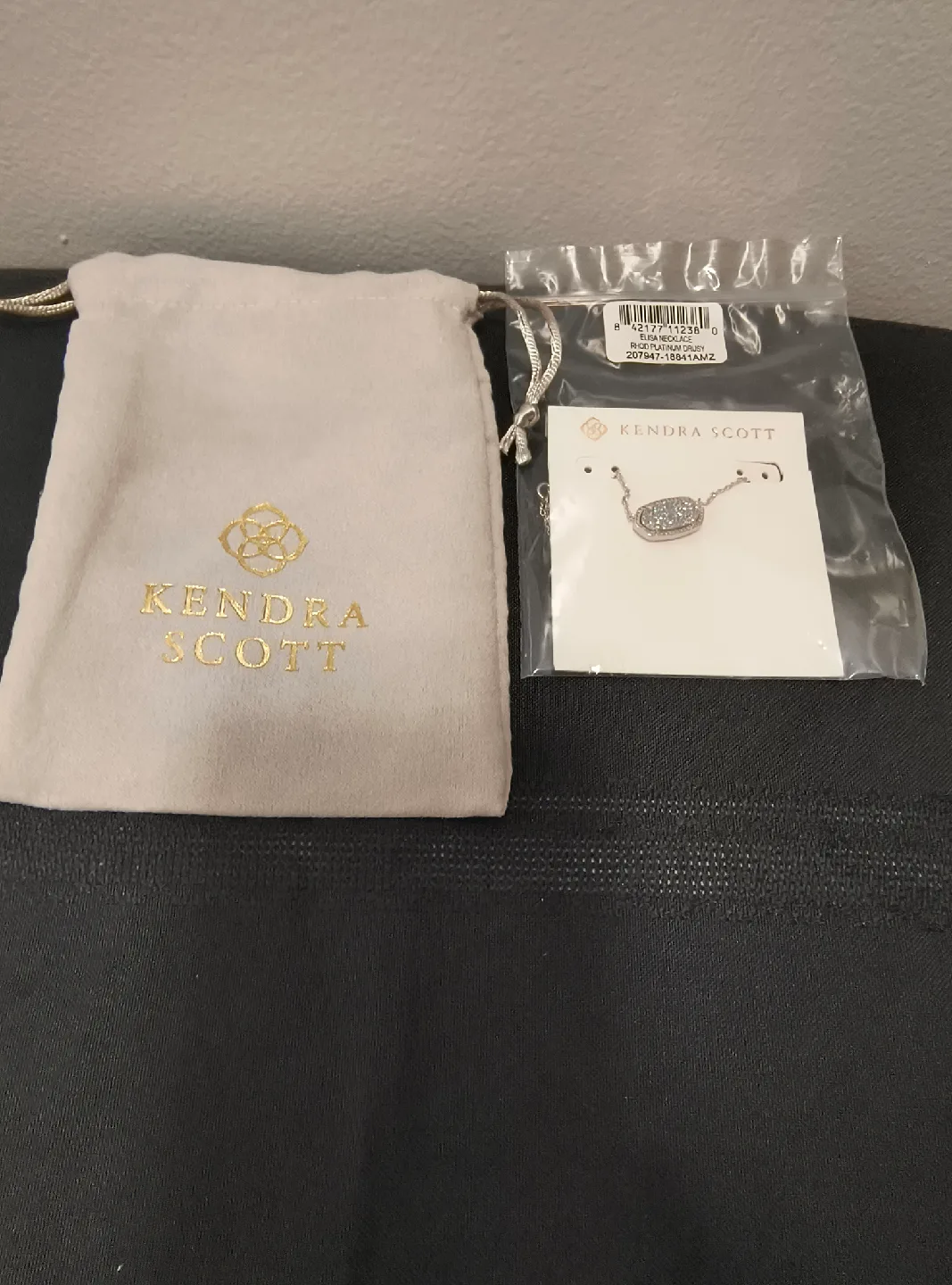 New Kendra Scott Elisa Necklace - Rhodium Platinum Drusy image indicator(2)