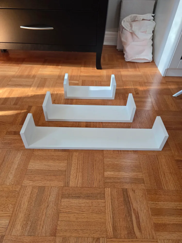 Set of 3 IkeaWhite Floating Shelves thumbnail