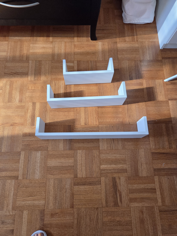 Set of 3 IkeaWhite Floating Shelves - photo 2