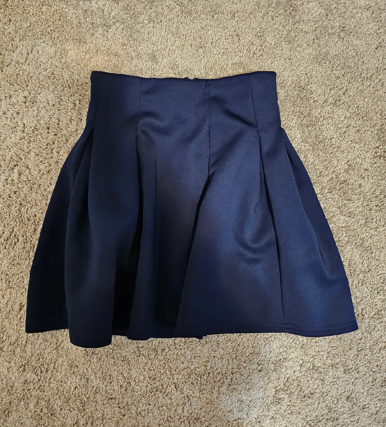 Navy Blue Pleated Skirt - Size Small thumbnail