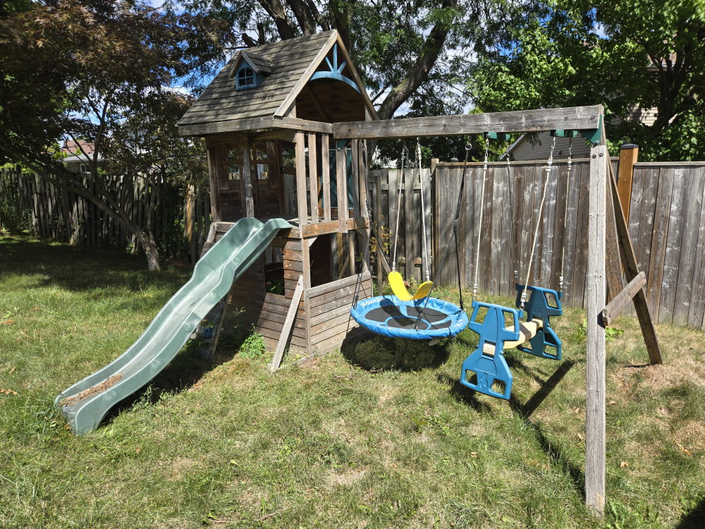 Kids Wooden Outdoor Playset with Slide & Swings - photo 2