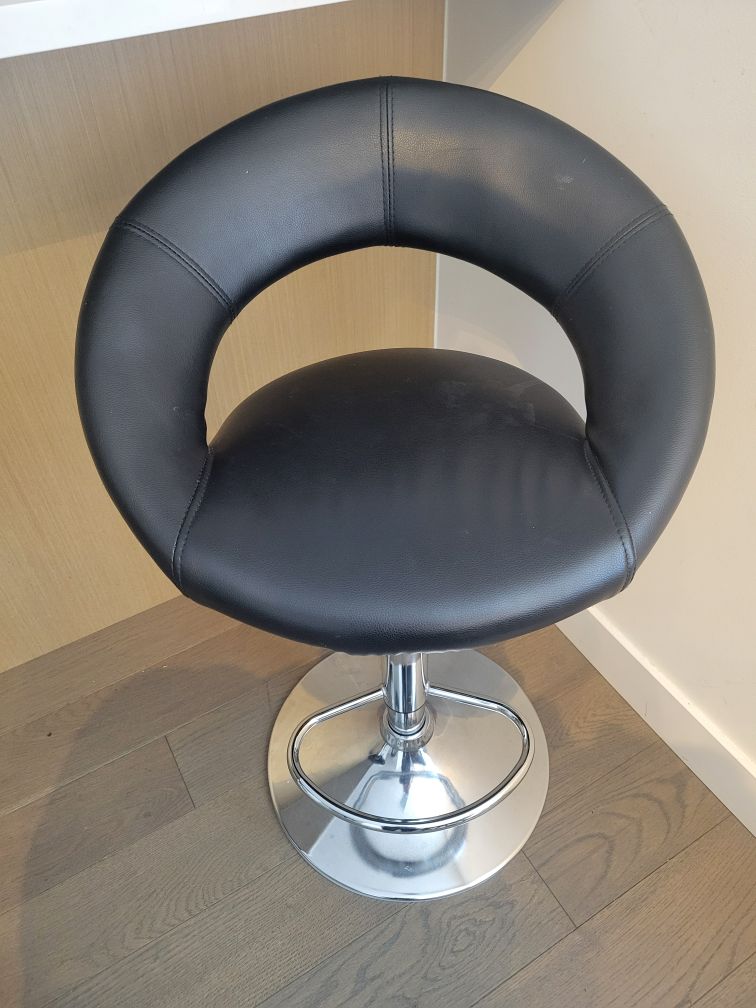 Black Swivel Bar Stool(adjustable) - photo 2
