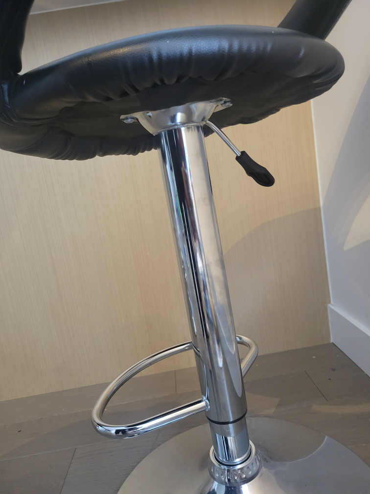 Black Swivel Bar Stool(adjustable) - photo 3