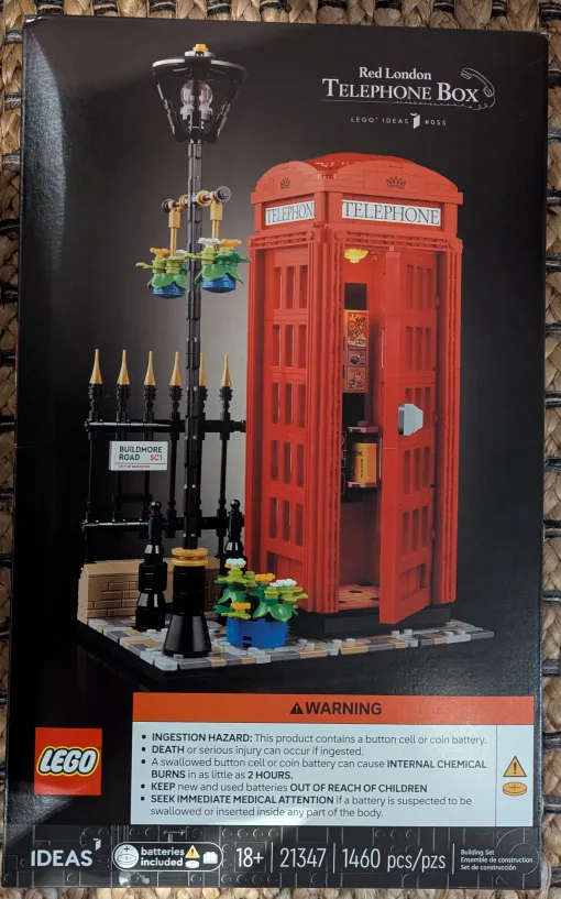 LEGO Ideas 21347 Red London Telephone Box