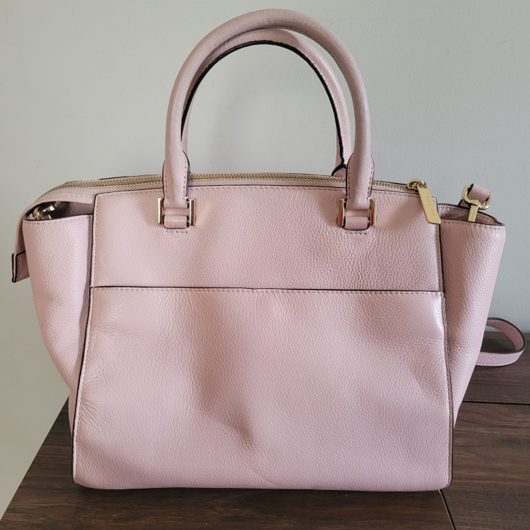 Michael Kors Handbag Leather Hudson Satchel Medium Light Pink - photo 3