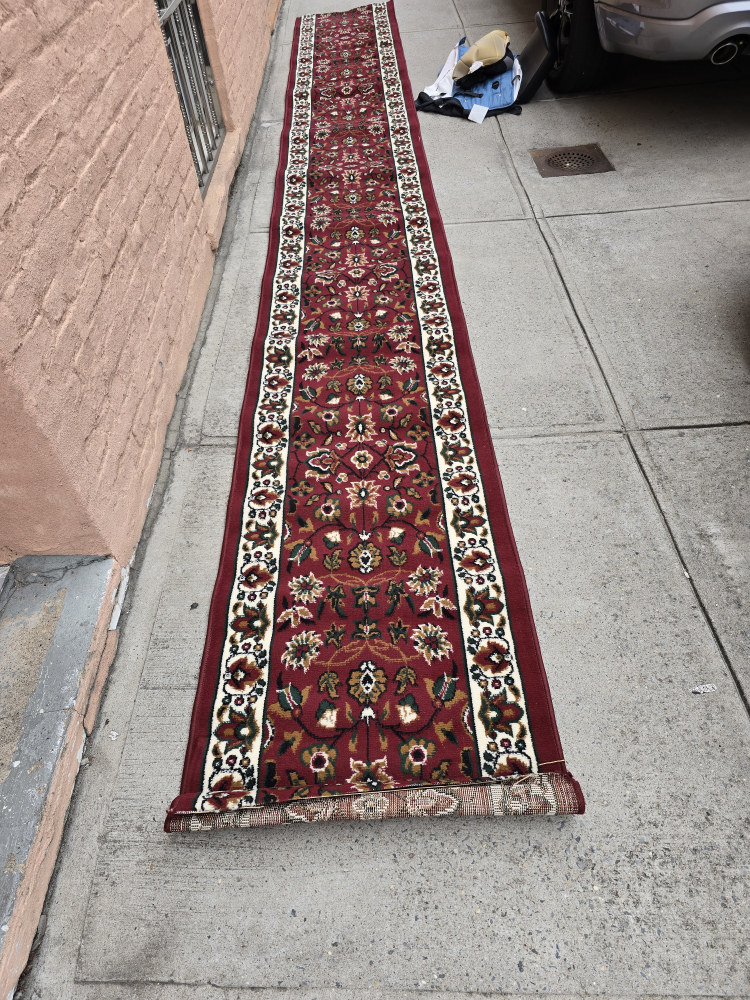Red Floral Runner Rug