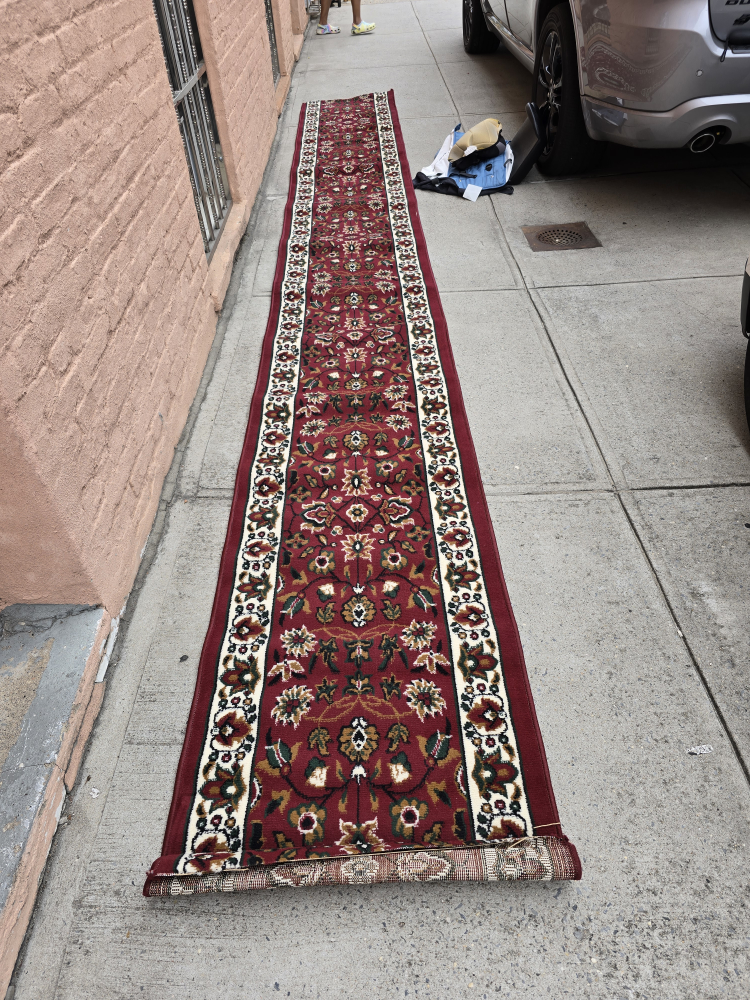 Red Floral Runner Rug - photo 2