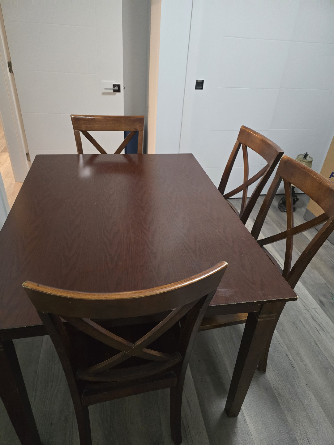 Wooden Dining Table with 4 Chairs - photo 2