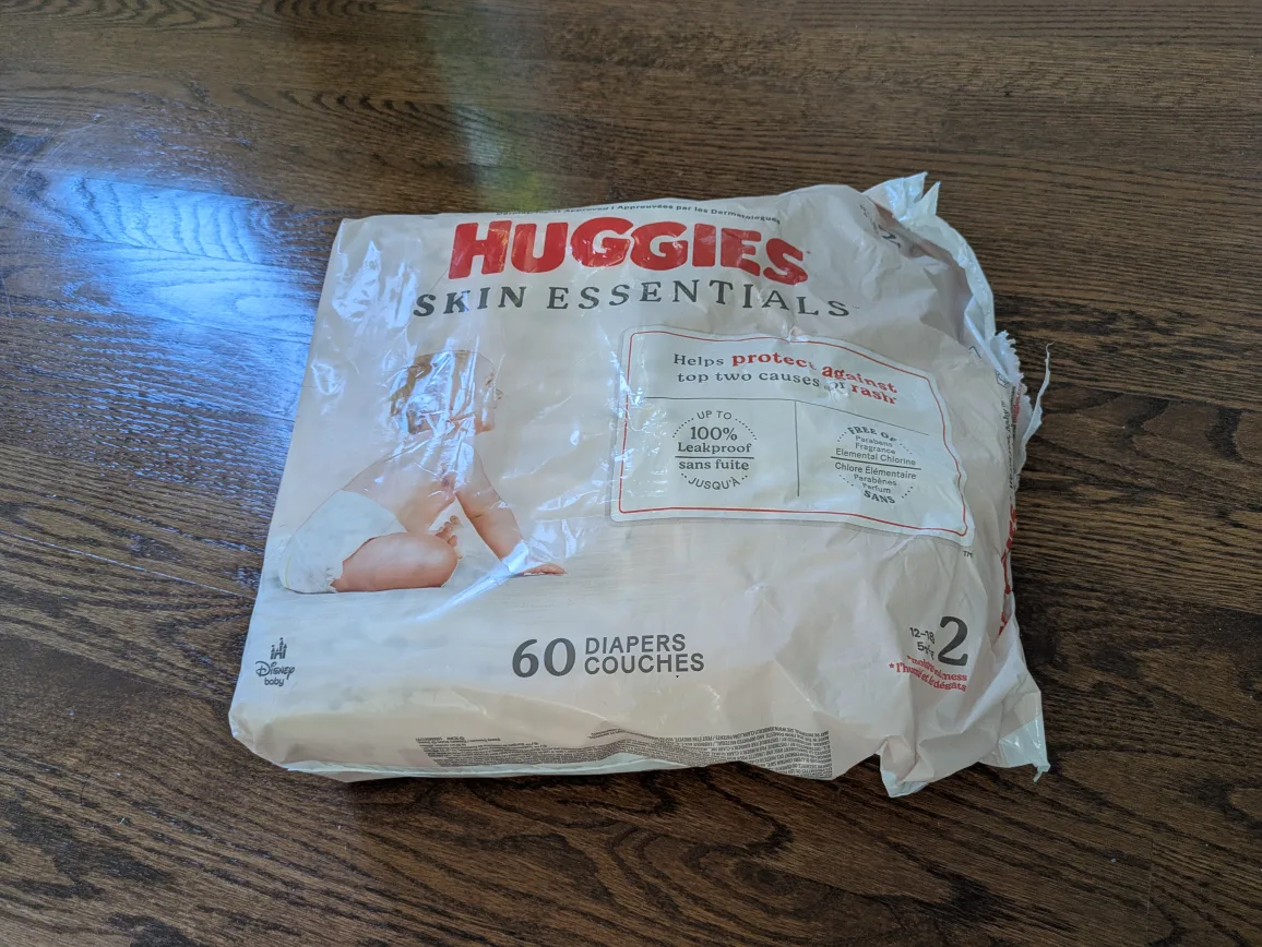 Huggies Skin Essentials Diapers - Size 2 - 24 left in pack thumbnail