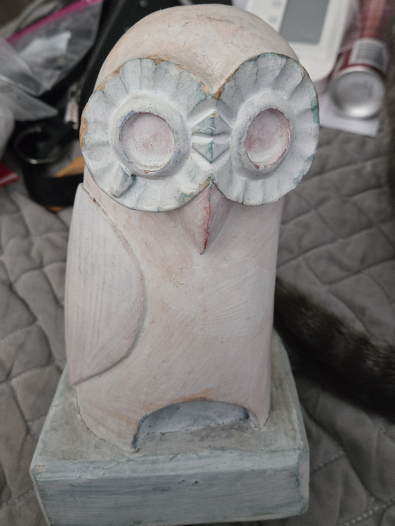 Wooden Owl Figurine