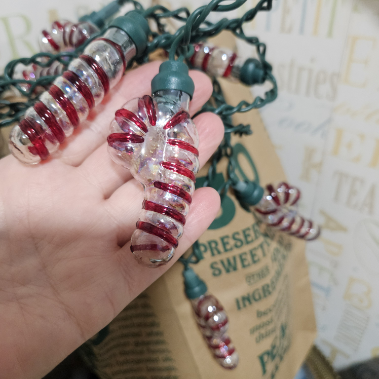 Christmas string lights tree candy cane/ pepper mint - photo 2