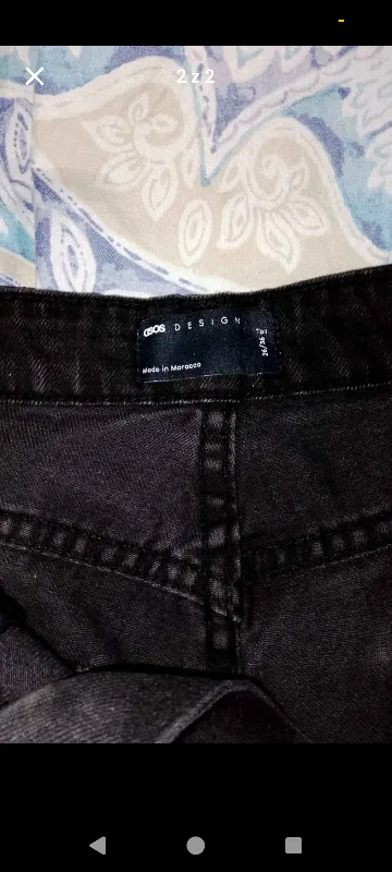 ASOS Design Black Wide Leg Pants Size 26 thumbnail