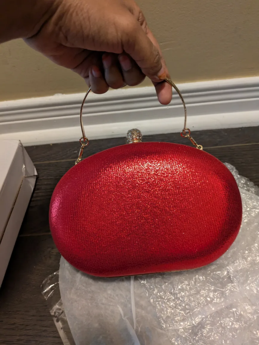 brand new Red Crystal Evening Clutch Bag image indicator(8)