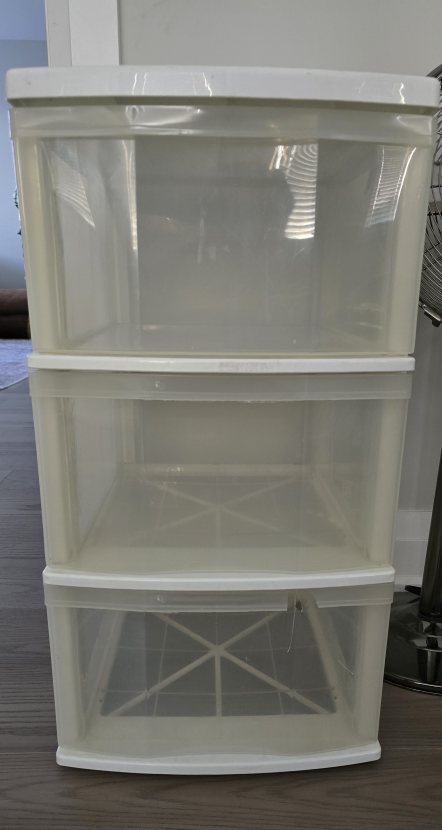 White 3-Drawer Plastic Storage Unit - photo 3
