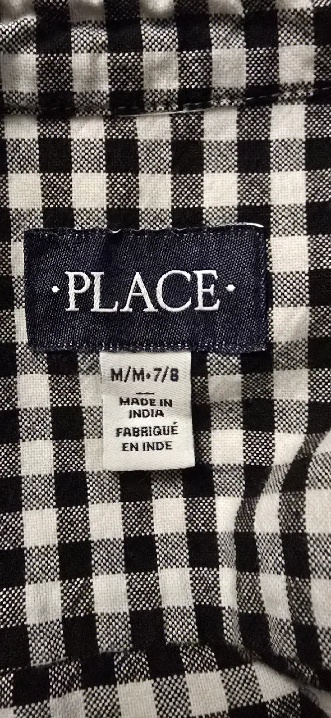 Boys Black & White Checkered Shirt! Size 7 / 8 image indicator(9)