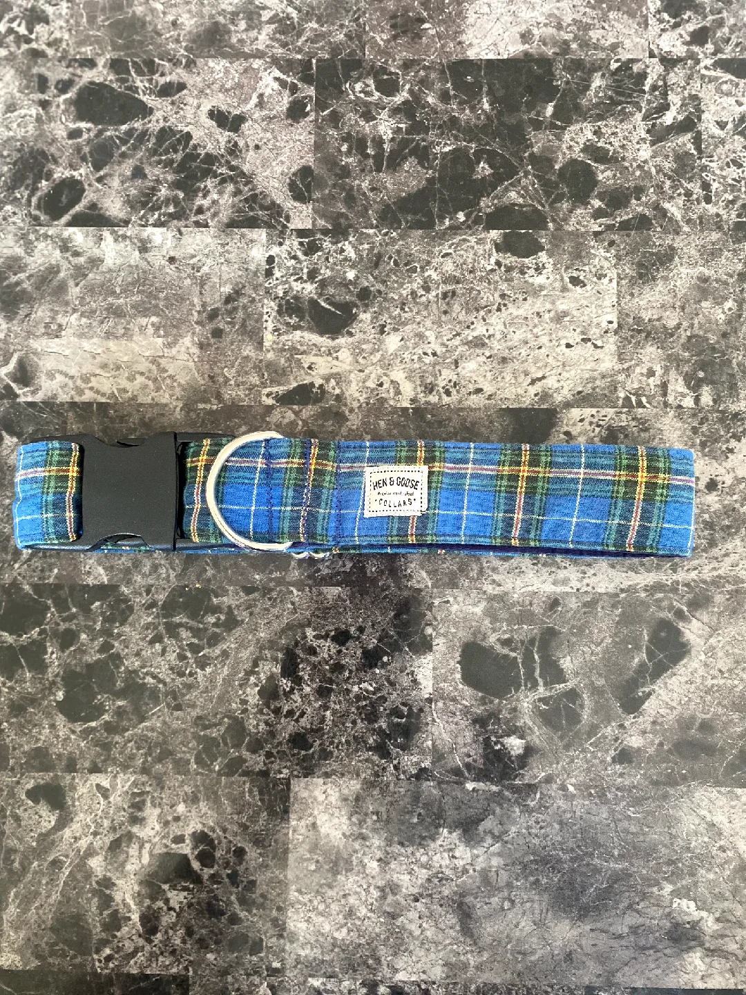 Hen & Goose Plaid Dog Collar thumbnail
