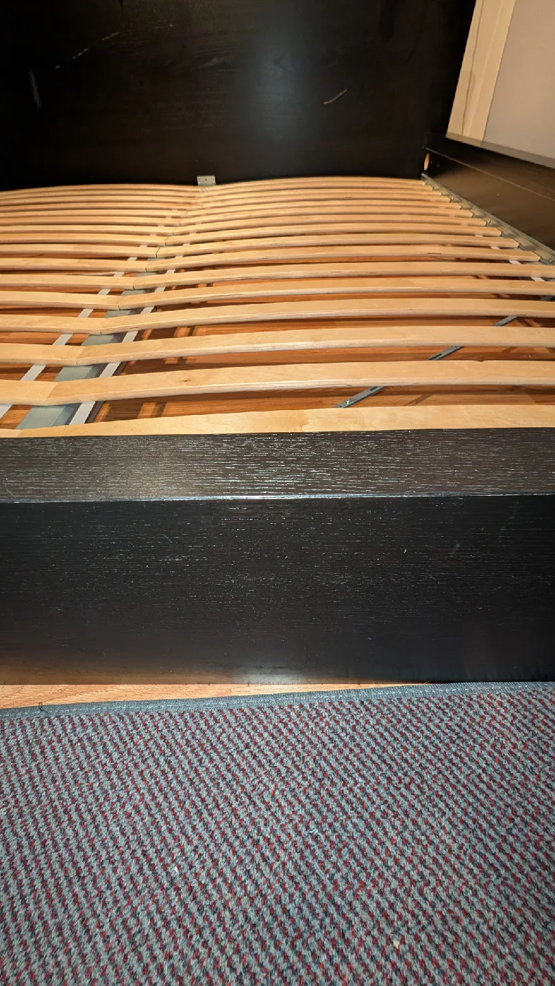 King Sized Black Low Malm Bed Frame - Great Condition image indicator(2)