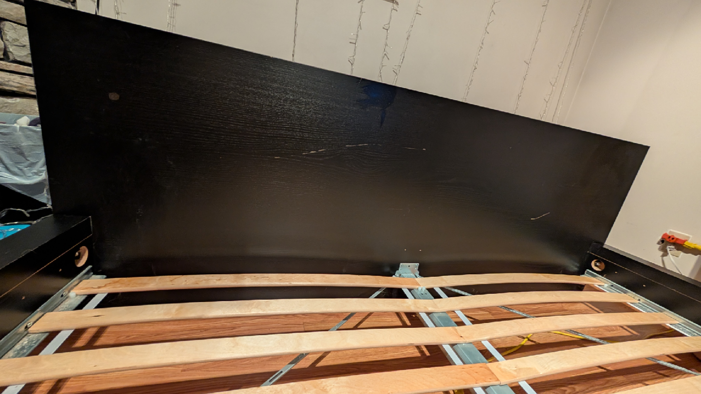 King Sized Black Low Malm Bed Frame - Great Condition - photo 3