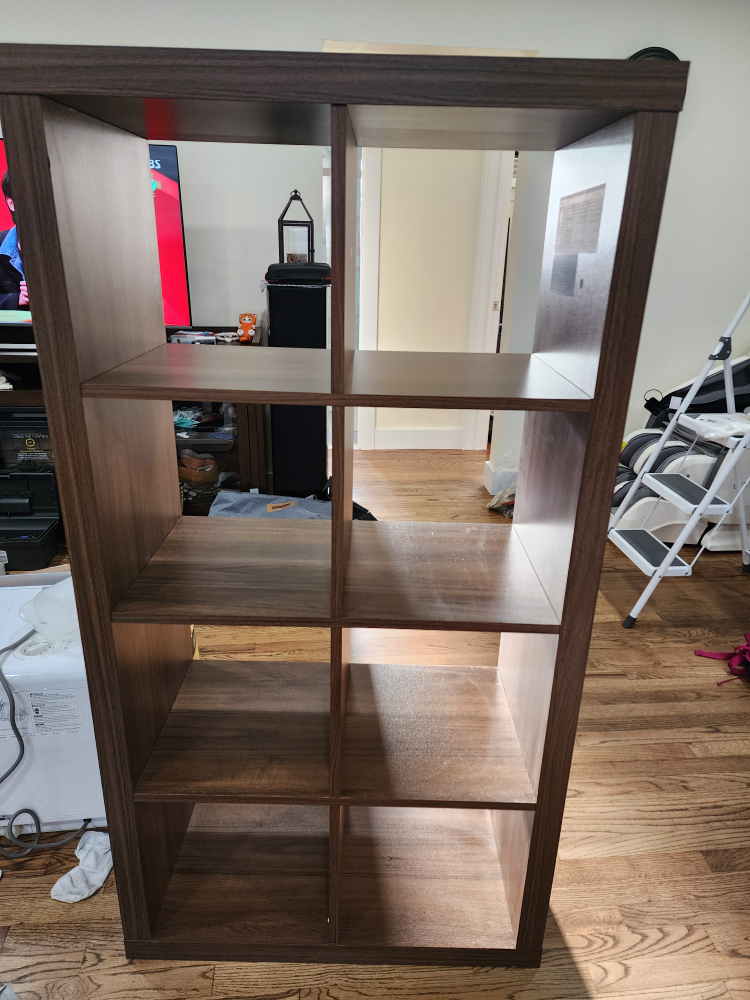 Brown 8-Cube Storage Shelf