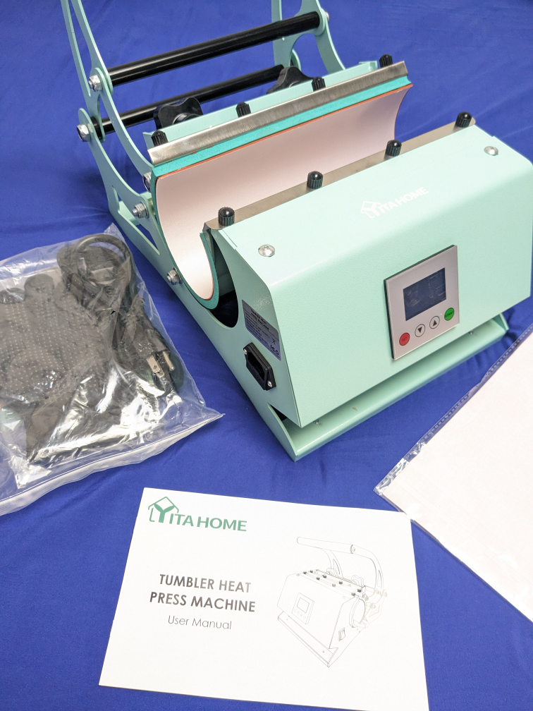 Tumbler Heat Press Machine with Heat Gloves - Tape