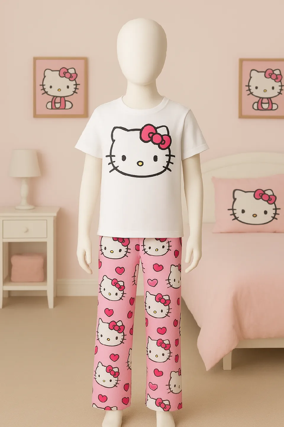 Hello Kitty Inspired Pajama Set thumbnail