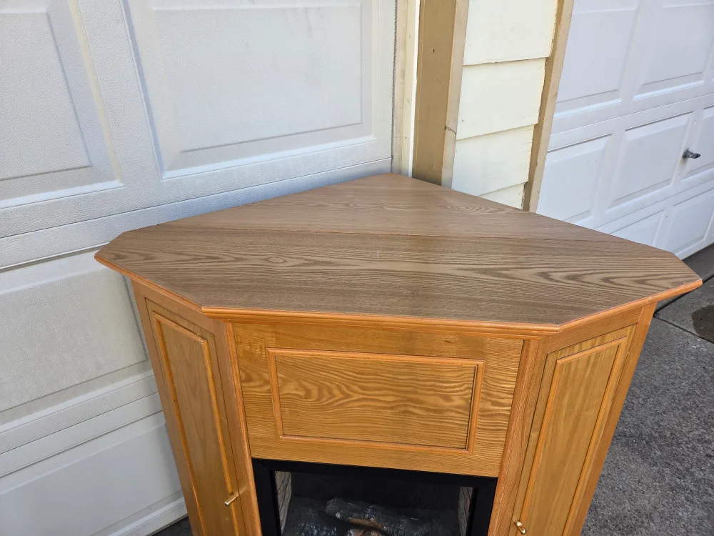 Corner Cabinet w/ Electric Fireplace Insert image indicator(3)