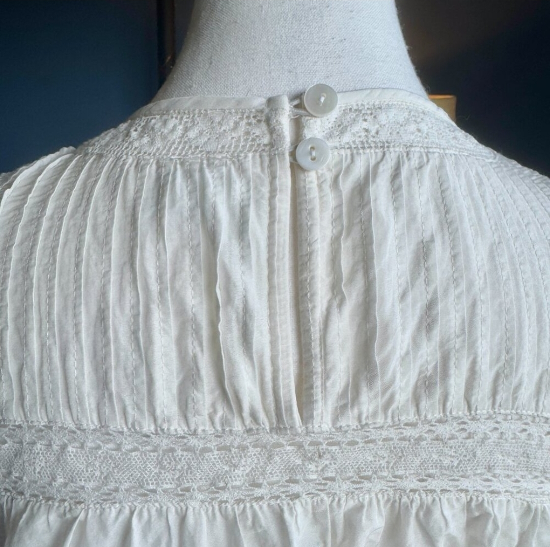 Aritzia White Eyelet Blouse - photo 4