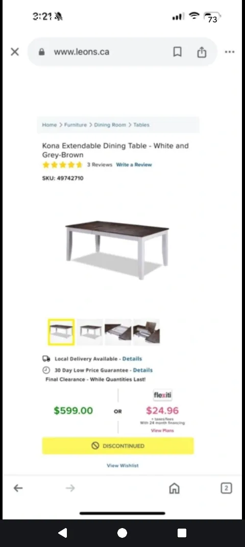 Tall Extendable Dining Table image indicator(4)