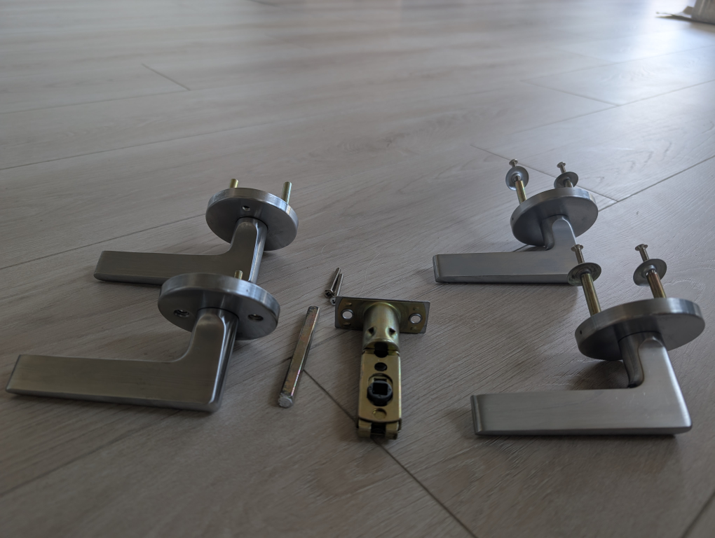 Door Handle Set - Silver Finish - photo 2