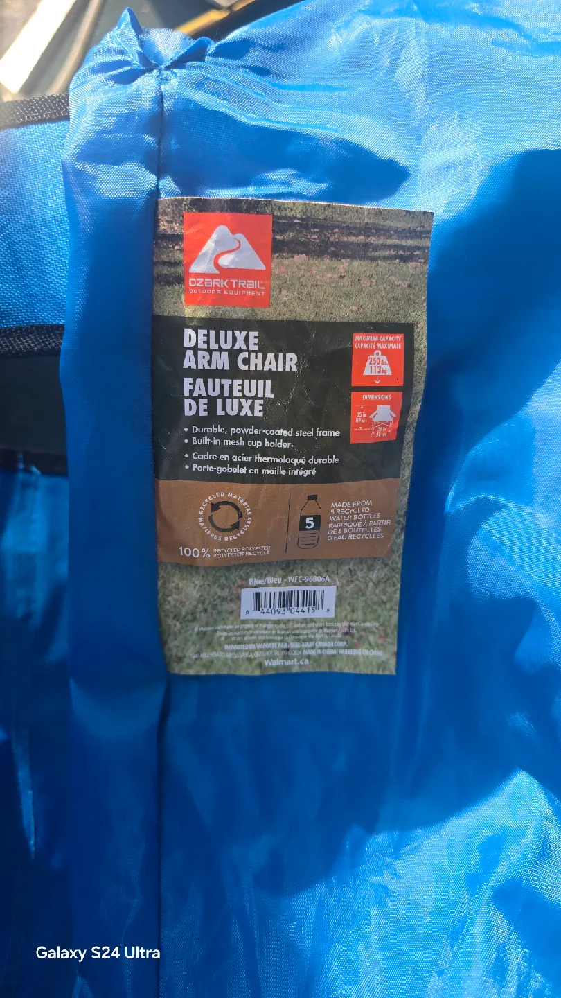 Ozark Trail Deluxe Arm Chair - Blue thumbnail