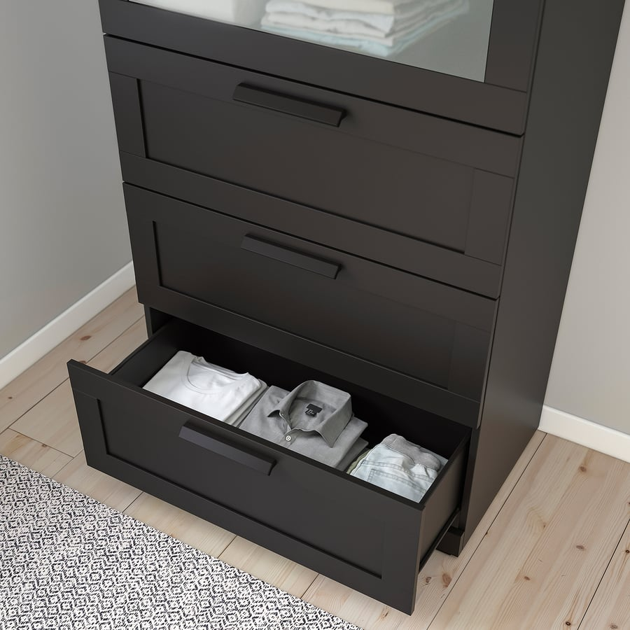 IKEA Hemnes Black-Brown 5-Drawer Dresser - photo 2
