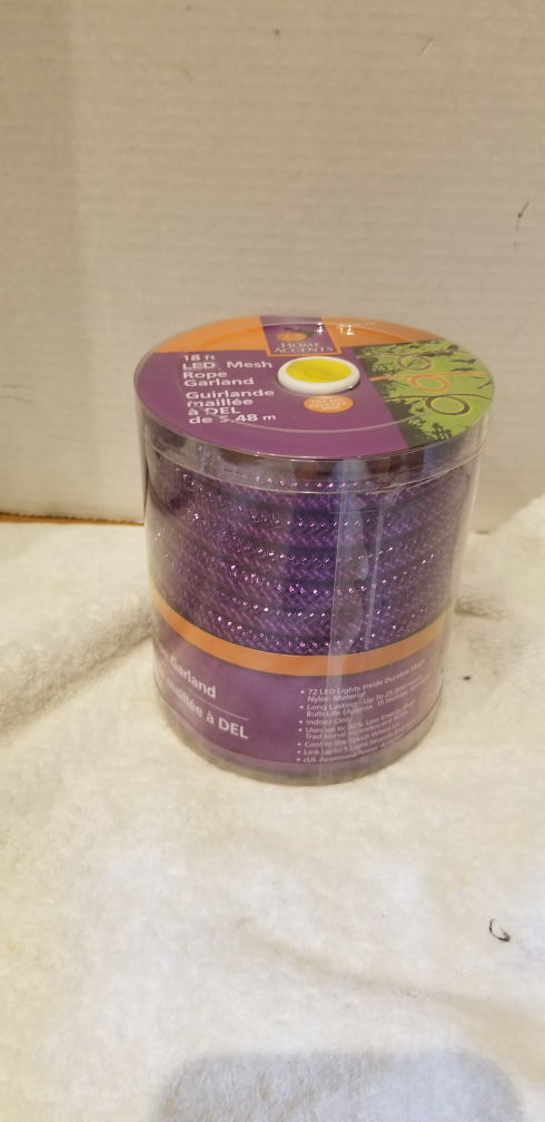 Home Accents 18 ft LED Mesh Rope Garland - Purple - photo 2