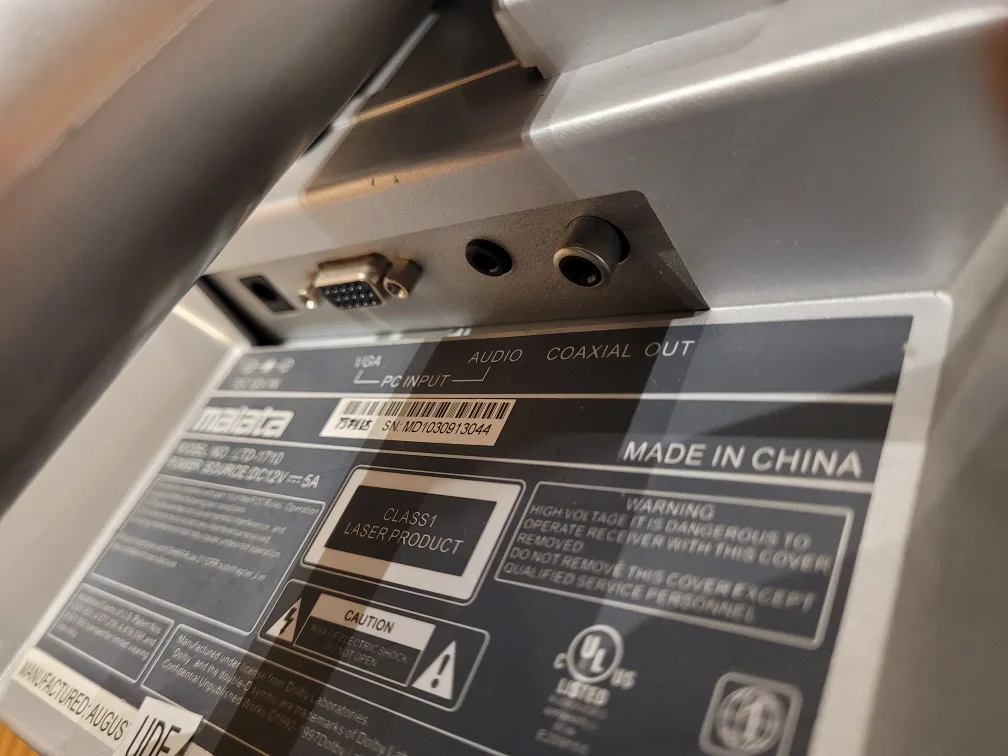 Malata LTD-1710 LCD TV with Power Adapter🥕 image indicator(6)