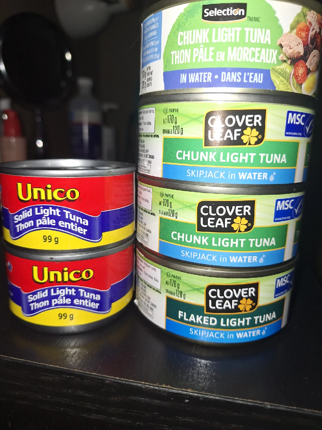 Clover Leaf & Unico Tuna Variety Pack 6 cans thumbnail