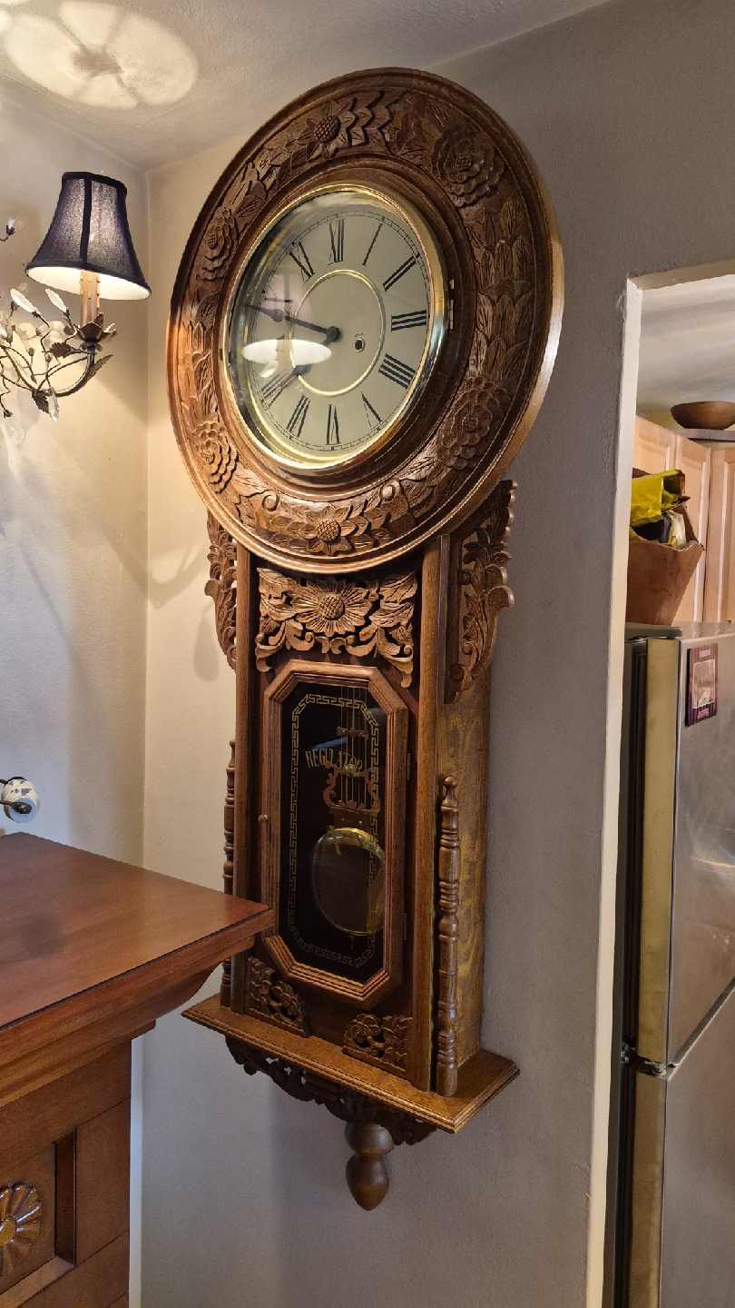 Ornate Wooden Wall Clock