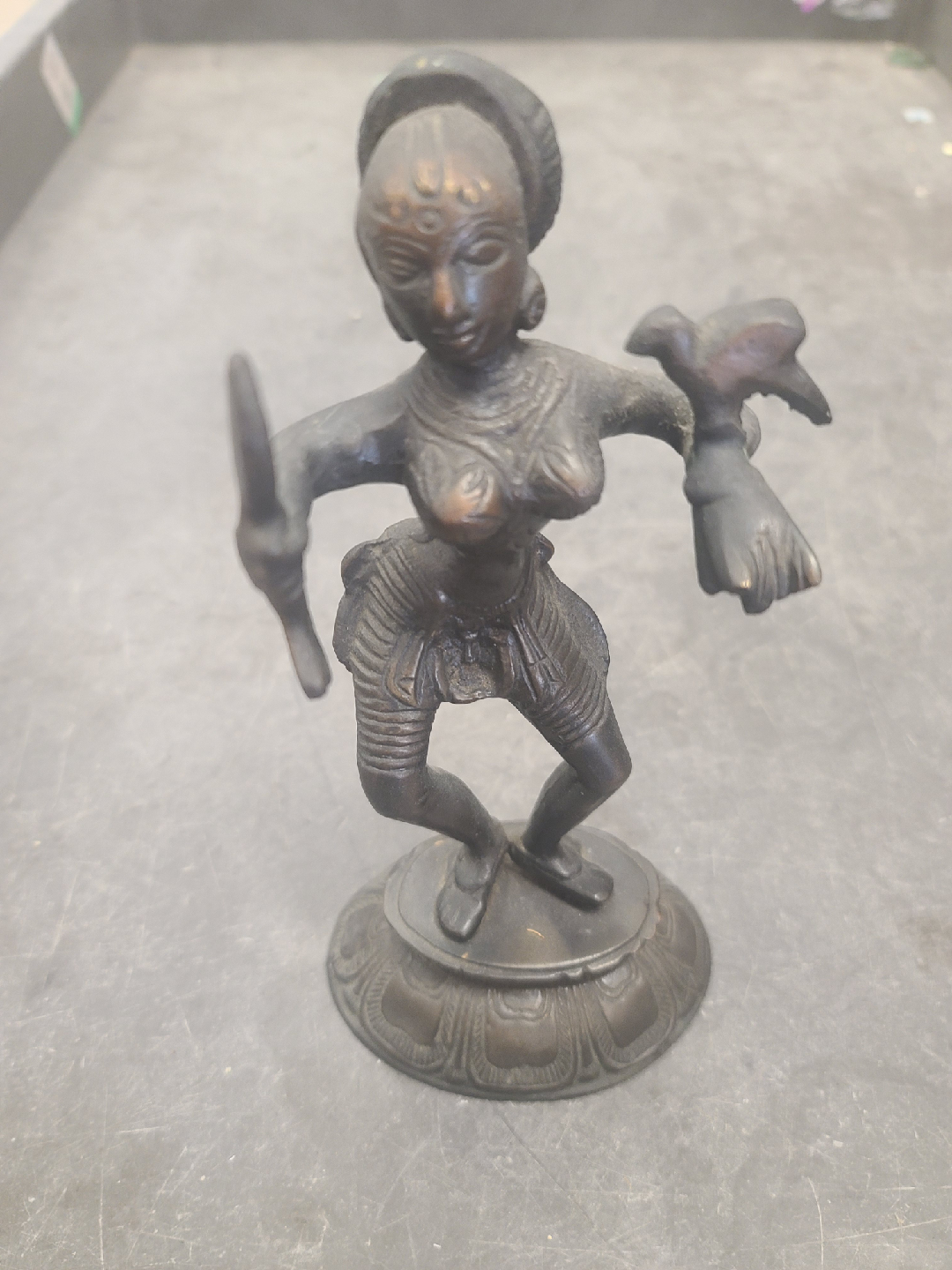 Bronze Figurine of Dancer with Bird - photo 3