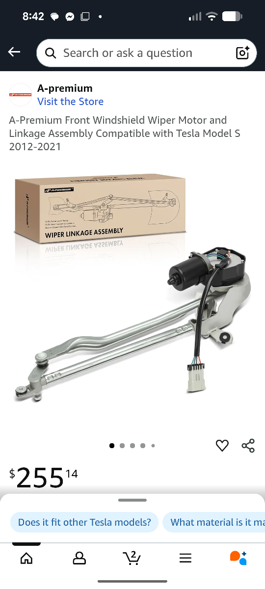 Front Windshield Wiper Motor