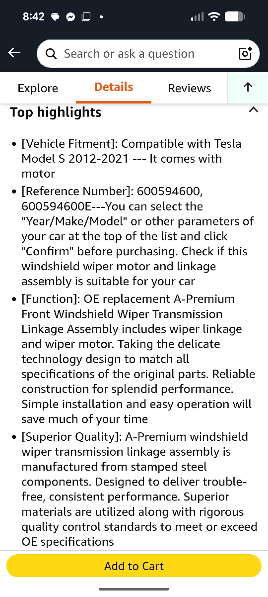 Front Windshield Wiper Motor - photo 2