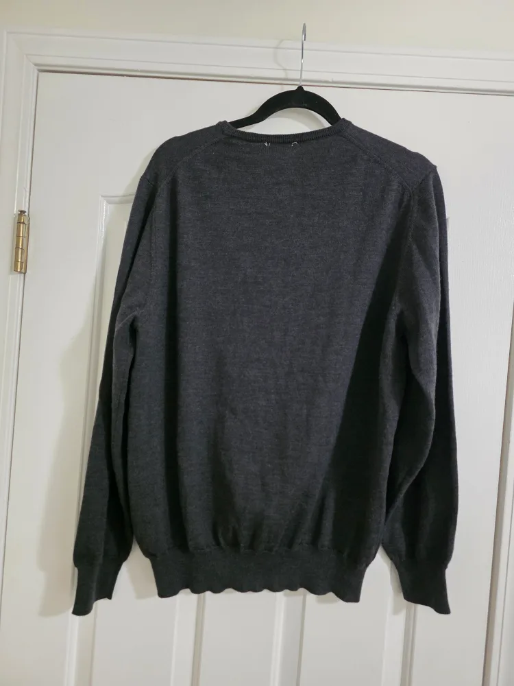 Ascot Chang Men's Grey  Crewneck wool sweater(Size 54) image indicator(2)