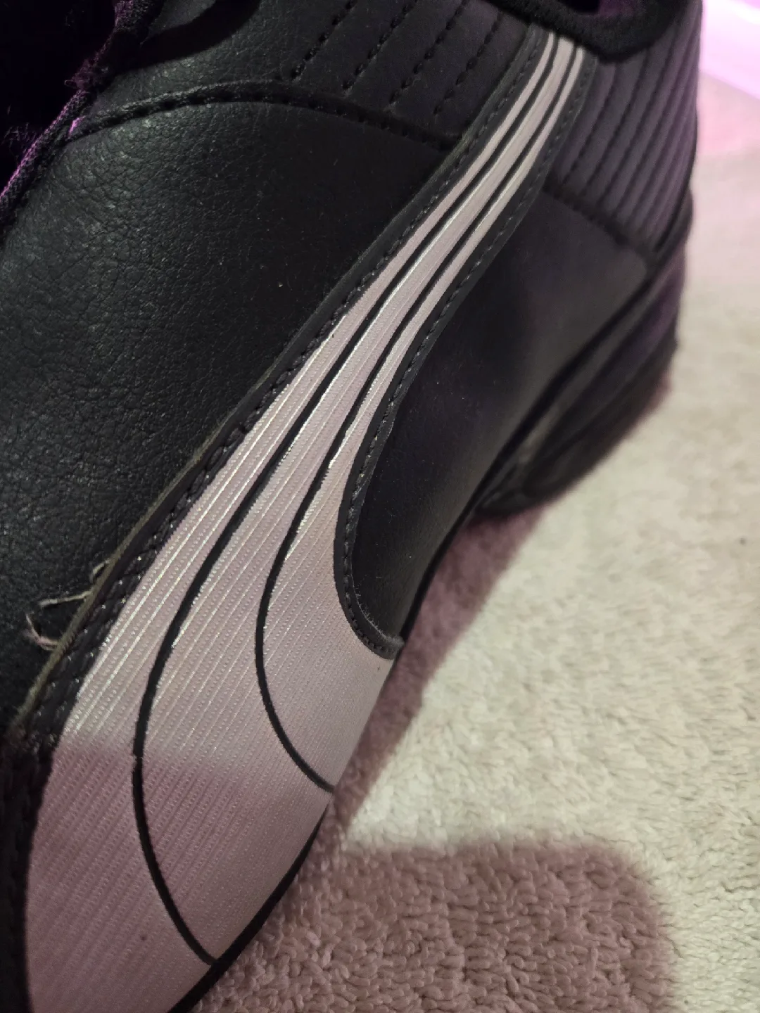 Puma Black Leather Sneakers image indicator(5)