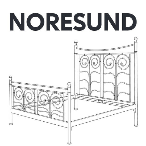 IKEA Noresund double bed frame vintage - photo 3