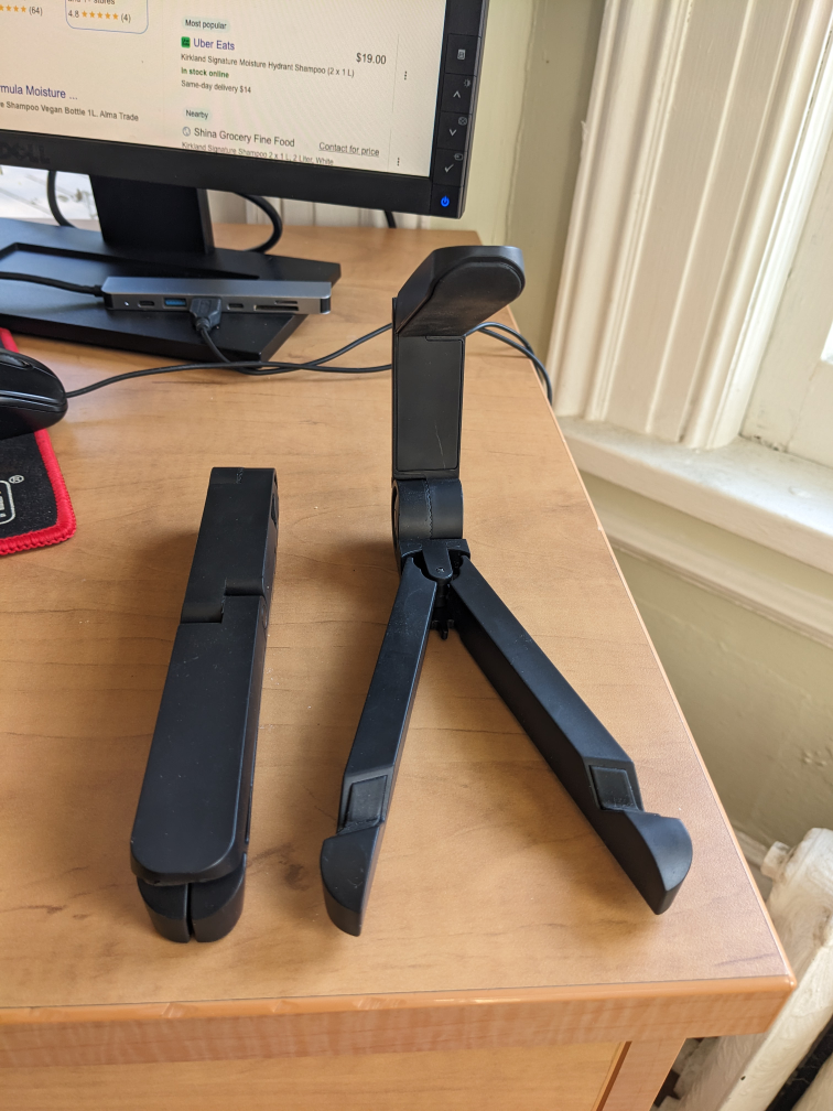 Two Foldable Phone/Tablet Stand - Black