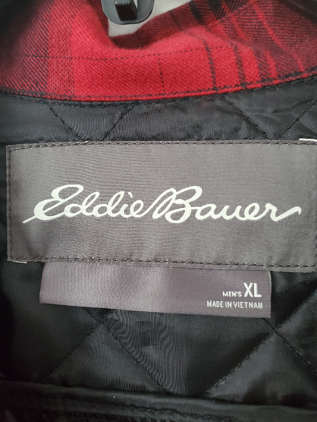 Eddie Bauer Men's XL Red Plaid Flannel Shirt Jacket - photo 2