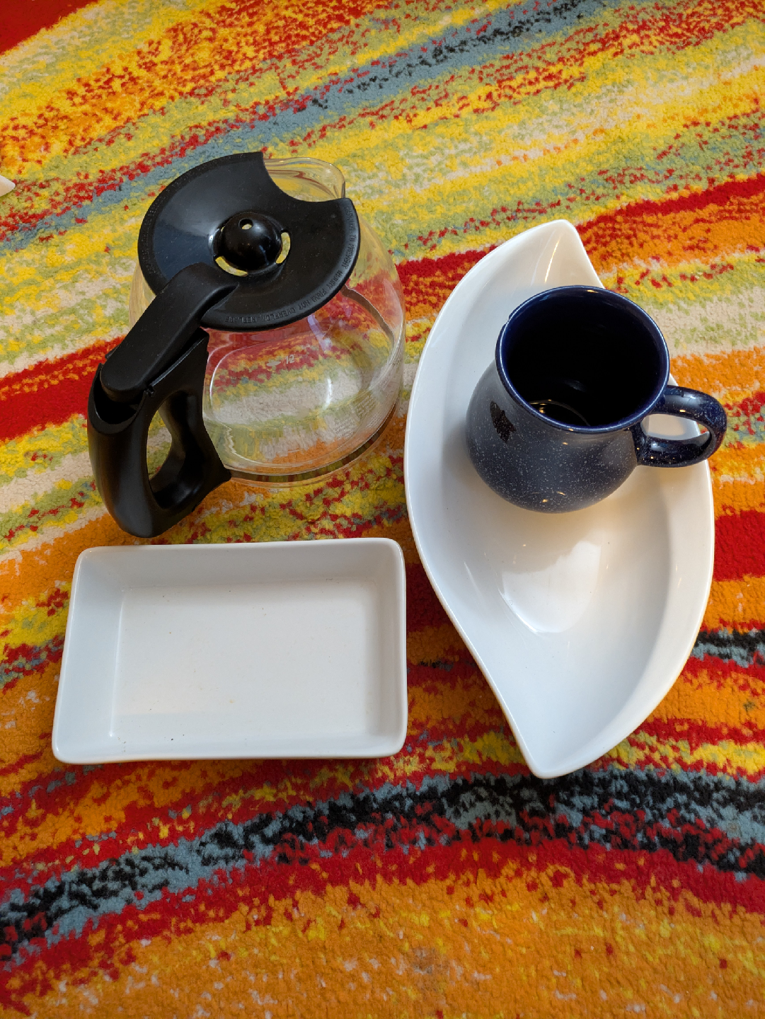 Coffee Carafe, Mug & Serving Dishes