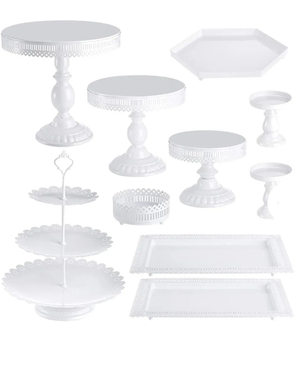 10 piece cake stand set (New in box) thumbnail