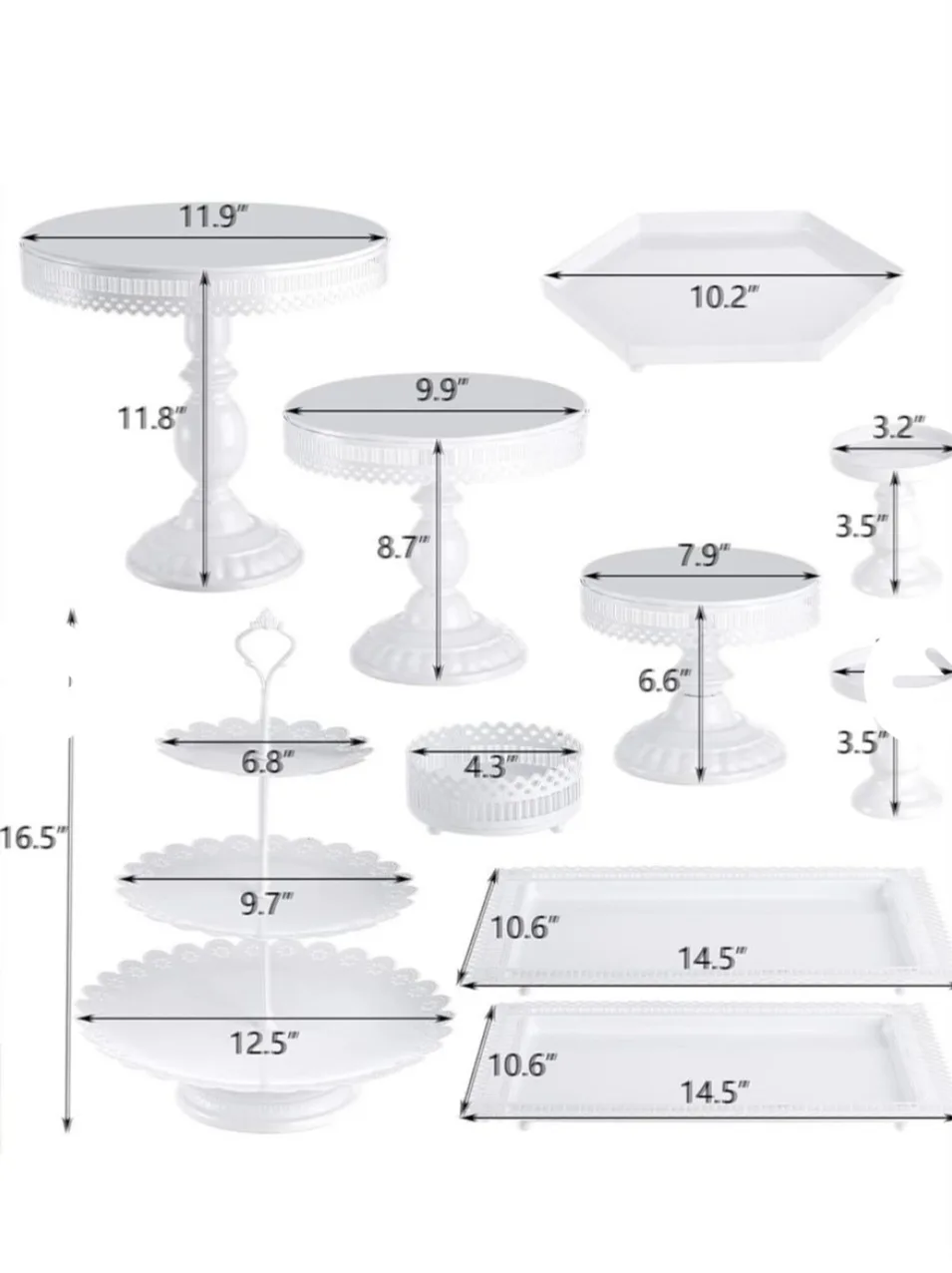 10 piece cake stand set (New in box) image indicator(2)