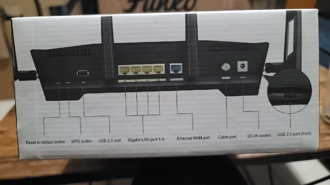ASUS Wireless-AC2600 CM-32 DOCSIS 3.0 Cable Modem Router image indicator(2)