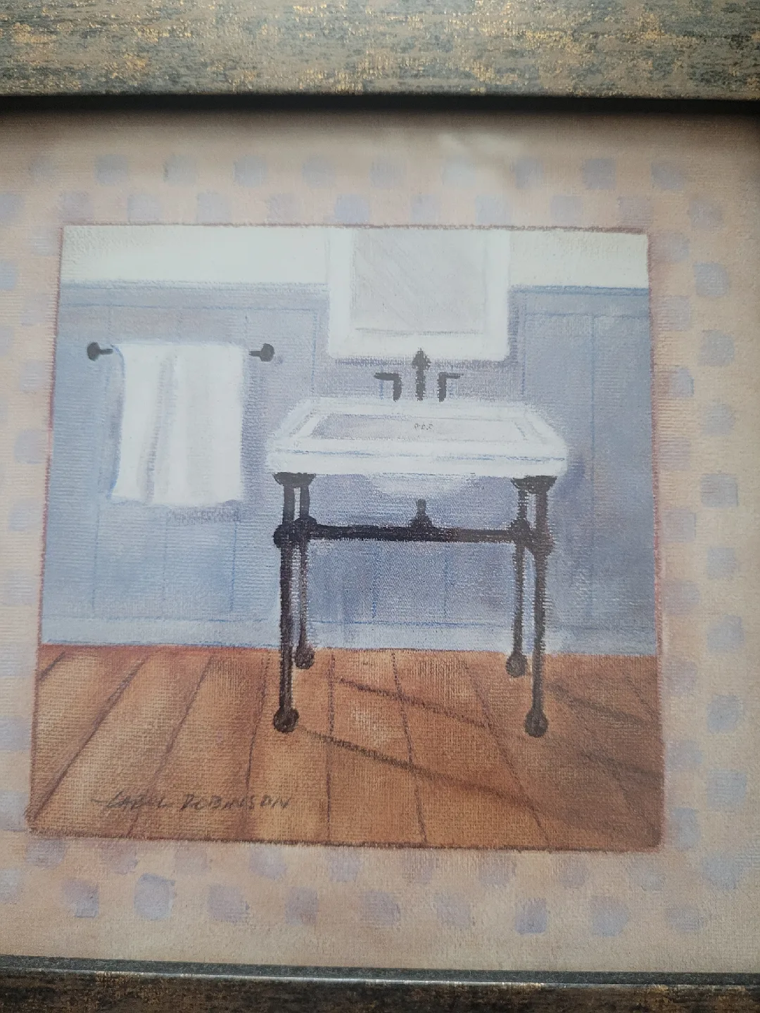 Framed Pastel Bathroom Print - Robinson image indicator(4)